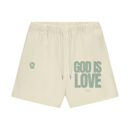 God is Love Streetwear Fleece Shorts